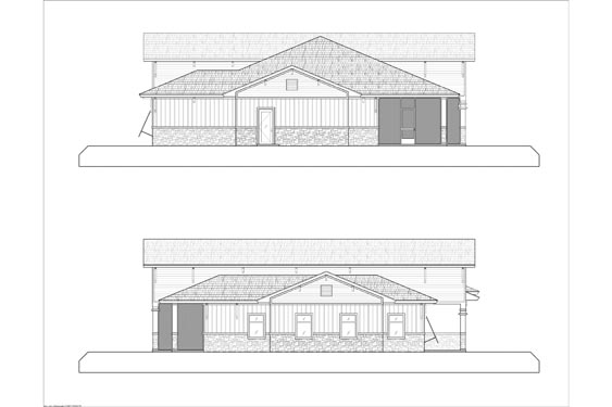 Eagle Landing Phase 1 Main Clubhouse Side Elevations