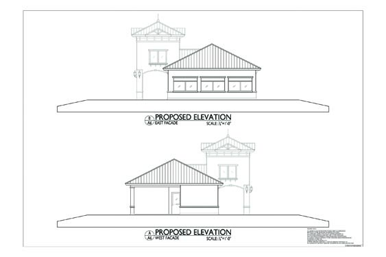 Grand Landing Clubhouse Elevations of Building Sides