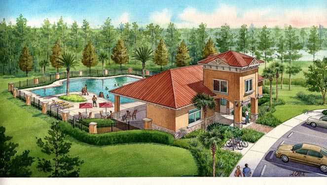 Grand Landing Clubhouse Building Rendering