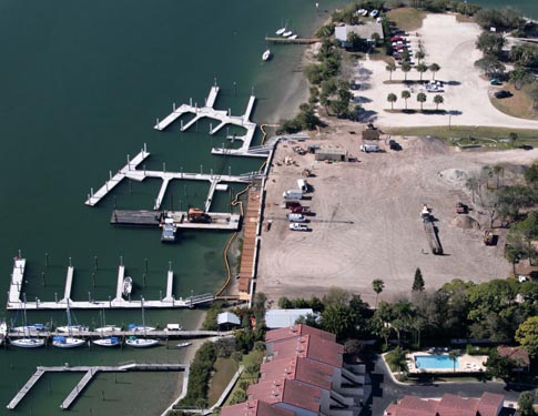 NSB Marina aerial view of the Construction site