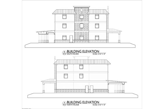 Silver Beach ALF 3 Story Project Project Elevation Blue Prints 2