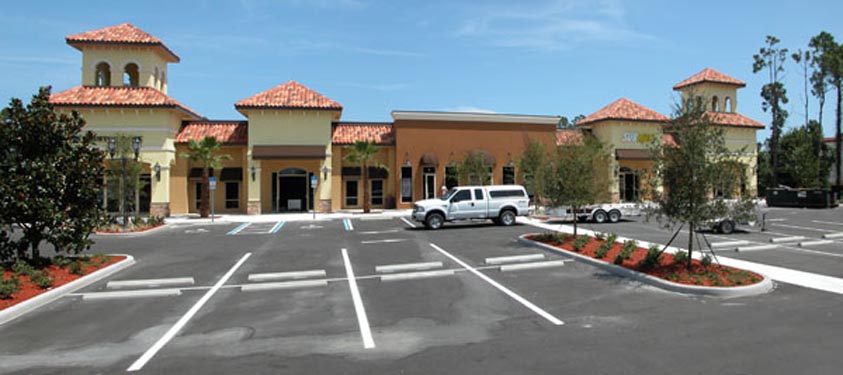 Southwinds Shoppes Completed Project and parking lot
